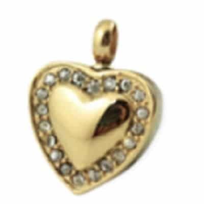 pet jewellery gold heart