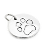 Silver Pet Prints Pendant - Circle