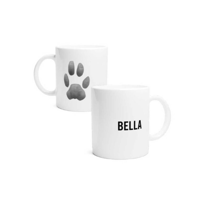 Pet Paw Print Memorial Mug