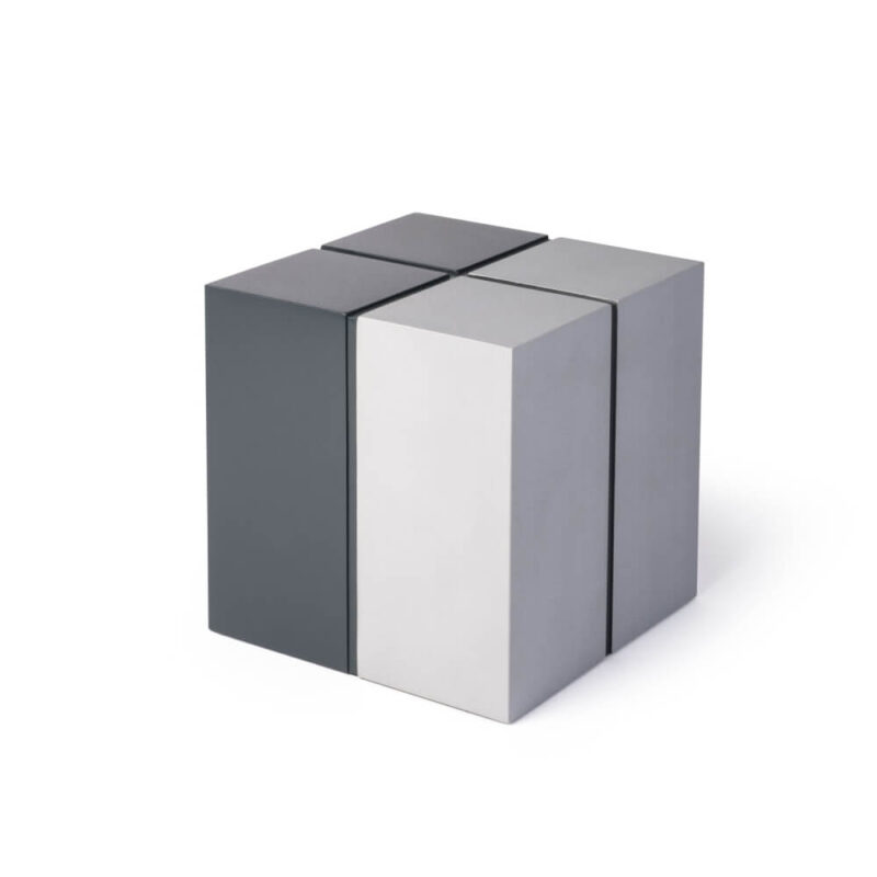 Contemporary Metal Cube Pet Urn